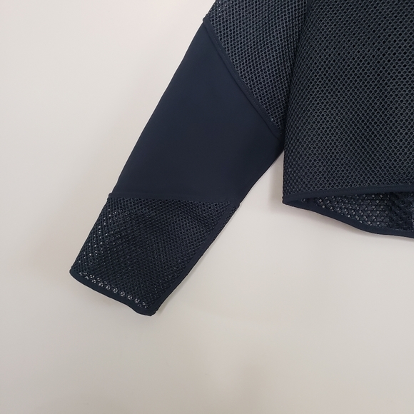 Elie tahari cropped mesh cardigan black S - Picture 2 of 5